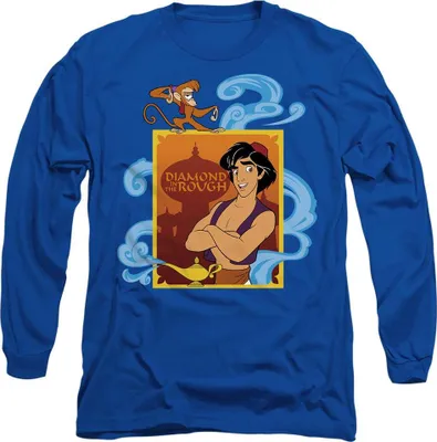 Immagine prodotto di Aladdin - Maglietta "Diamond In The Rough" per uomo/donna Unisex TV14797 (XXL) (Blu Reale)