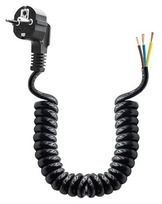 Zdjęcie produktu dla Kabel spiralny przedłużacz 3X1 0MM² 16A 230V schuko IP44 do domu
