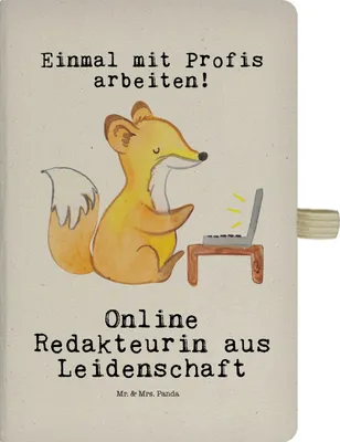 Produktbild von Mr. & Mrs. Panda Skizzenheft Online Redakteurin Leidenschaft - Transparent - Geschenk, Tagebuch, notizbuch, Skizzenbuch, Notizheft, Hardcover A4, Adressbuch, Jubiläum