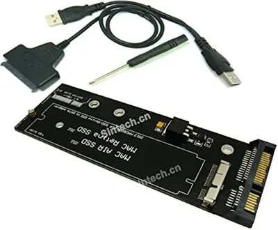 Produktbild von Sintech 7+17Pin zu SATA Adapter mit USB Kabel,Kompatibel mit SSD von 2012 Jahr MacBook Air/PRO Retina