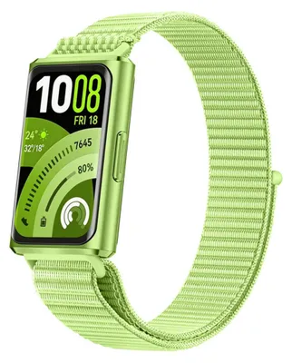 Produktbild von Smartwatch Armband Nylon für Huawei Band 11 / 11 Pro Klettverschluss Hellgrün