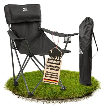 Produktbild von BigDean Luxus Campingstuhl Faltbar Extra groß 150 KG Belastbar, Stabil und bequem