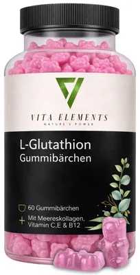Image de Vita Elements Gummies au L-glutathion 60 pièces Antioxydants Collagène Marin Complément Alimentaire, Image générée par une IA