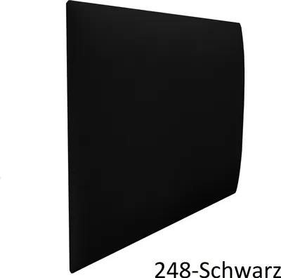 Produktbild von Polsterpaneel Wandkissen Wandpolster Bettkopfteil Wandpaneel Schlafzimmer | 60 x 30 cm | Schwarz