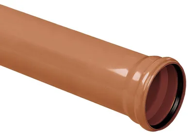 Produktbild von Abwasserrohr Wavin PVC-U ML KGEM SN4 DN 160 x 4,0 x 1000 mm, orange