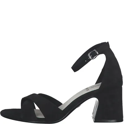 Produktbild von s.Oliver Damen Sandalette Sandale Blockabsatz 5-28302-20, Größe:38 EU, Farbe:Schwarz