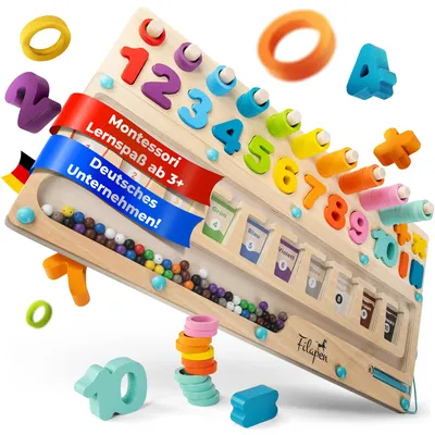 Produktbild von Filapen® Montessori Motorikspielzeug - Magnetspiel aus Holz