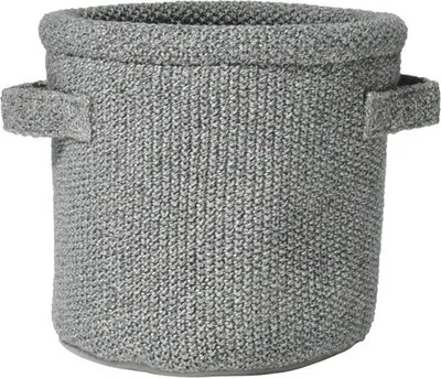 Produktbild von Noa Aufbewahrungskorb dunkelgrau 20x20cm mit Tragegriffen, stapelbar und standsicher