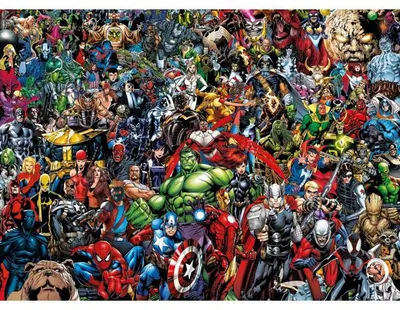 Image de Puzzle impossible marvel / avengers 1000 pieces - collection super heroes - clementoni - 39709