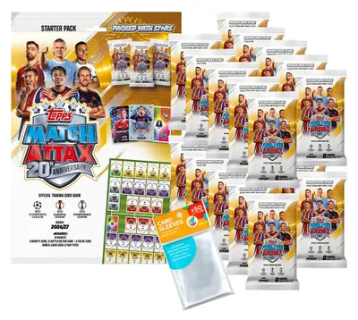 Obrázek produktu pro Sada karet UCC Match Attax Champions League 2026/27 – 1 startovní balíček + 20 boosterů + exkluzivní obaly pro sbírání