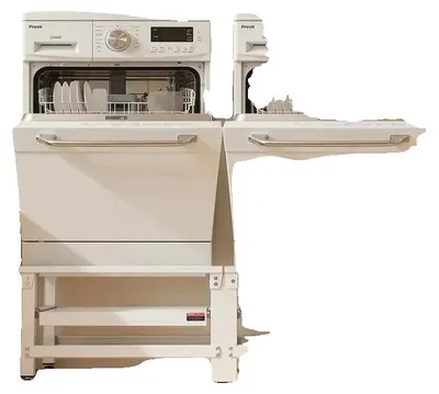 Image de Support pour lave-linge, hauteur 355 mm, capacité de charge 318 kg, pieds antidérapants, étagère coulissante, adaptable à la plupart des modèles