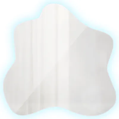Produktbild von Asymmetrischer LED-Spiegel 58 x 57,5 cm – Funktionale Beleuchtung mit modernem Look – Kaltweiß 6500K