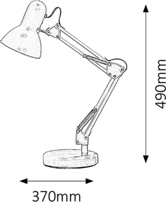 Produktbild von Rabalux 4178 Tischleuchte Samson, E27, grün, Standard, 49cm
