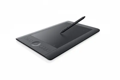 Produktbild von Wacom Pro M, DE & IT Intuos, verkabelt, USB, 224 x 140 mm, 0.25 mm, 360 °, Mac OS X 10.6 Snow Leopard, Mac OS X 10.7 Lion, Mac OS X 10.8 Mountain Lion