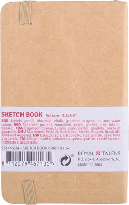 Image de Talens Art Creation Carnet de croquis 80 feuilles blanches 140g 90x140mm Kraft