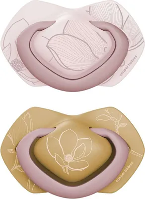 Immagine prodotto di Canpol Tettarella in silicone 6-18 mesi simmetrica GOLD rosa 2 pz.