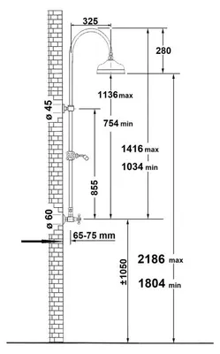 Produktbild von Sapho ANTEA Duschsäule mit Thermostat-Armatur, poliertes Nickel