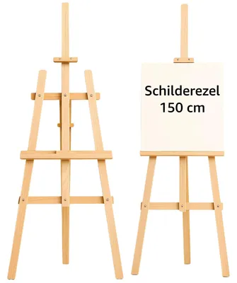 Obrázok produktu pre Maliarsky stojan, drevo, výška 150 cm, nastaviteľný, skladací, pre ateliér