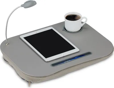 Produktbild von relaxdays Laptopkissen mit Licht grau