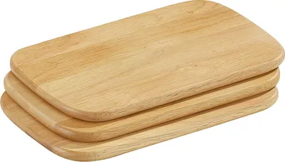 Produktbild von Zassenhaus 3er Set Frühstücksbretter Gummibaum 22 x 15 cm