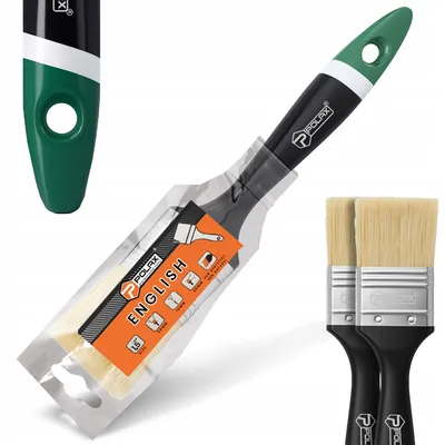 Produktbild von Polax Flachpinsel 38 mm Englisch Malerpinsel Ergonomisch 2 Stück