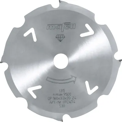 Image de Mafell Sägeblatt-Diamant 160 x 2,4/3,0 x 20 mm, Z 4 | 092474