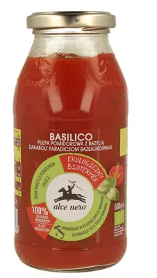 Obrázok produktu pre Paradajková dužina S BAZALKOU, 500 g - ALCE NERO