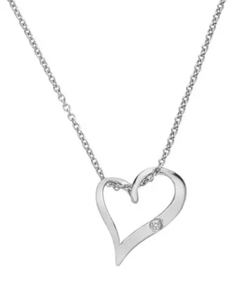 Produktbild von Silberkette mit Diamantenherz DP1086 ( Kette, Anhä nger)