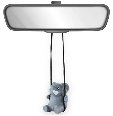 Immagine prodotto di Decorazione per auto a forma di elefante danzante, realizzata in legno intagliato a mano, altezza 6,4 cm