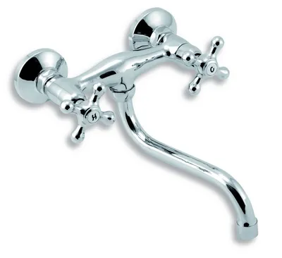 Obrázek produktu pro Umyvadlová/dřezová baterie nástěnná Novaservis Titania Retro II chrom 99170/T,0