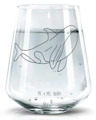 Produktbild von Mr. & Mrs. Panda Glas Orca - Transparent - Geschenk, Wasserglas, Orcas, Meer, Trinkgefäß, Motivation, Trinkglas, Tumbler, Killerwal, Arbeit, getränkebecher, Büro