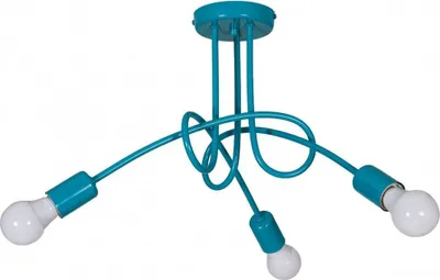Produktbild von Light-Home Edison Deckenbeleuchtung Lampen Deckenlampen - Deckenlampe Industrial für Wohnzimmer Schlafzimmer und Esszimmer aus Metall  - Pendelleuchte 3-Flammig - Türkis