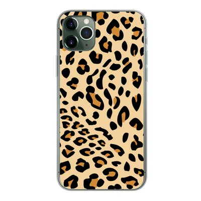 Produktbild von MuchoWow® Handyhülle Schutzhülle Hülle für iPhone 11 Pro Max Tiermuster - Panther - Leopard Silikon Softcase Handy Hülle - Schutz