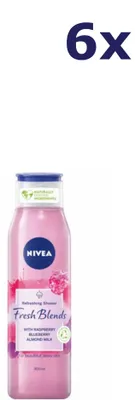 Produktbild von 6x Nivea Fresh Blends Douchegel Raspberry 300 ml