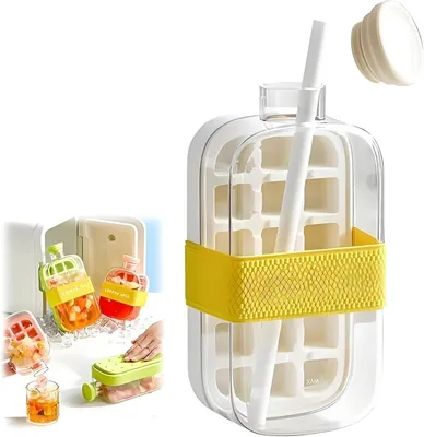 Produktbild von 2-in-1 Eiswürfelflasche – Wiederverwendbare, kontaktlose Formen