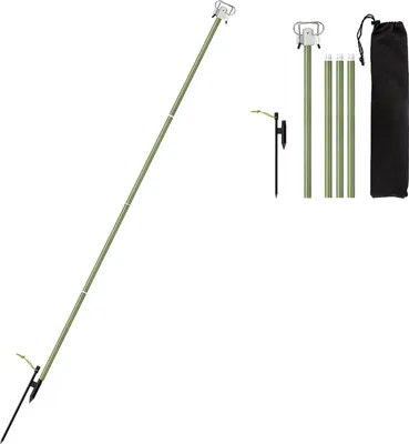 Produktbild von Tragbare Camping-Klapplampenstange, leicht, zusammenklappbar, Aluminium-Laternenstaender, Outdoor-Lichtaufhaenger, Halter fuer Camping, Wandern, Angeln, Garten, Grillen