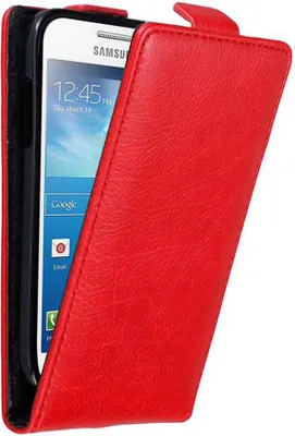 Obrázok produktu pre Cadorabo puzdro pre Samsung Galaxy S4 MINI ochranné puzdro v červenej farbe Flipové puzdro na mobilný telefón Puzdro Kryt