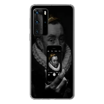 Produktbild von MuchoWow® Handyhülle Schutzhülle Hülle für Huawei P40 Pro Wilhelm von Oranien - Gemälde - Selfie Silikon Softcase Handy Hülle - Schutz