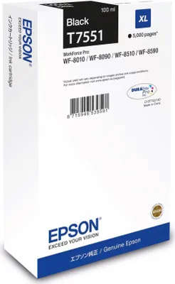 Produktbild von Epson C13T75514N Druckerpatrone 1 Stück(e) Original Hohe (XL-) Ausbeute Schwarz