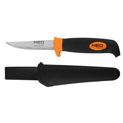 Produktbild von NEO TOOLS Messer Morakniv 22 cm - Korrosionsbeständig, Langlebig, aus Edelstahl - Rutschfester Griff - Holster und Halterung für Hose - Allzweckmesser