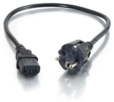 Image de C2G - câble (CEE7/7 Schuko, C13 femelle, mâle/femelle, noir)