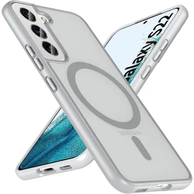 Productafbeelding van Beschermhoes voor Samsung Galaxy S22 5G, MagSafe, militaire kwaliteit, schokbestendig, krasbestendig, grijs