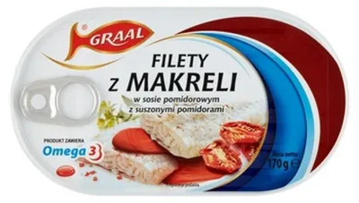 Obrázok produktu pre Filety z makreli w sosie pomidorowym Graal 170 g