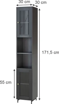 Immagine prodotto di Mobiletto da bagno Vicco Malte Grigio 30 x 171.5 cm, Model 54264