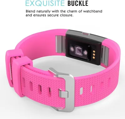 Obrázok produktu pre Jumada – Fitbit Charge 2 – Silikón – Ružová – Veľká