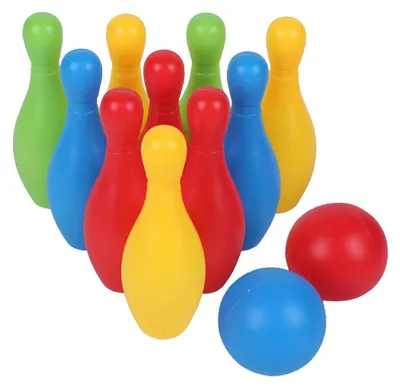 Produktbild von FLORMOON Bowling-Spiele 10 stücke Indoor Bowling Spiel Für Draußen Lustige Plast