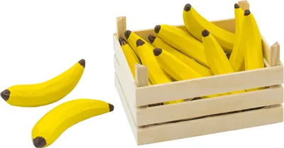 Image de goki 10 bananes dans une caisse de fruits en bois 14x10cm