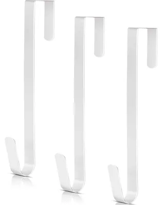 3er-Set Metall-Kranzhalter über der Tür, 30,5 cm, weiß
