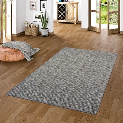 Produktbild von Streifenberber Teppich Modern Stripes Anthrazit, Größe:80x400 cm