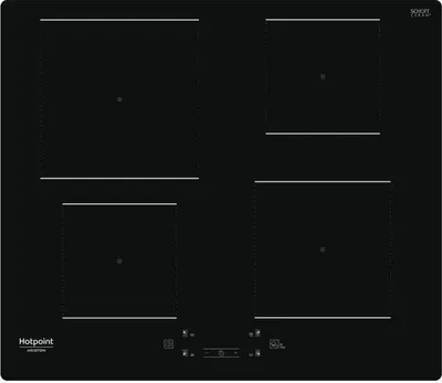 Image de Table de cuisson induction HOTPOINT, 4 foyers, 60 cm, 7200 W, Revêtement verre noir, HQ5660SNE